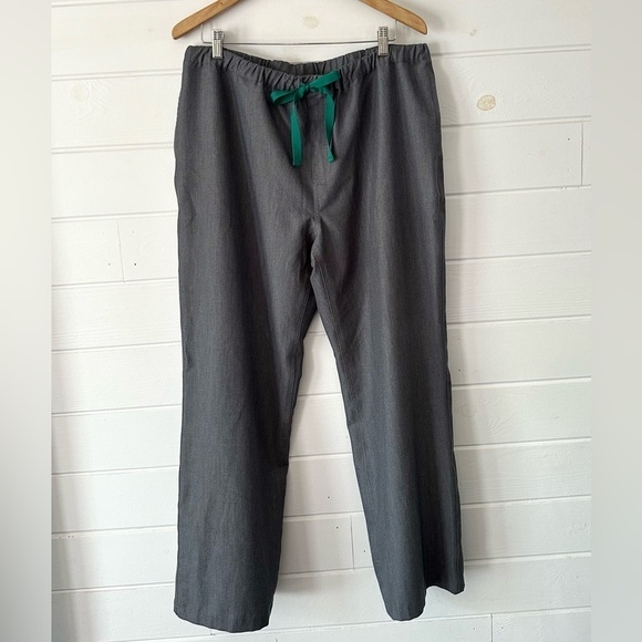 Figs Pisco Basic Scrub Straight Leg Pants in Graphite 4 Pockets Anti-Wrinkle XL - Picture 6 of 12
